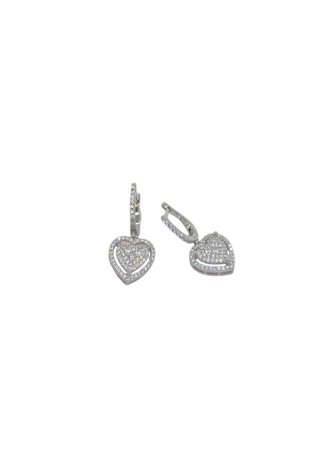 İthal Heart Sallantılı Küpe