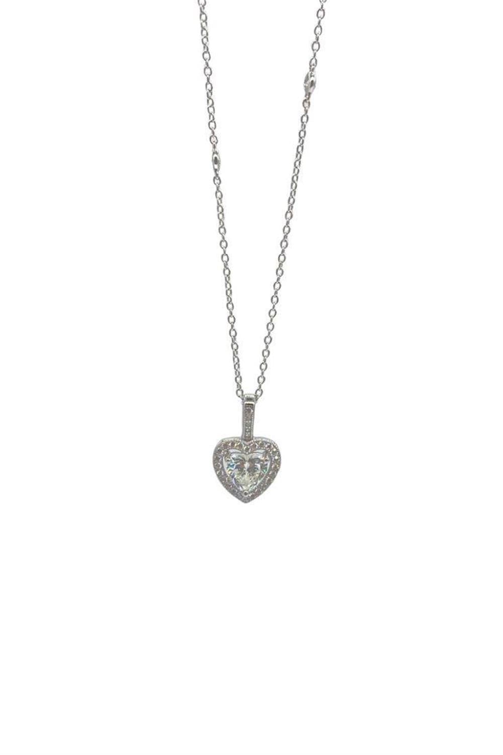 İthal Vip Seri Mozanite Cuore Kolye