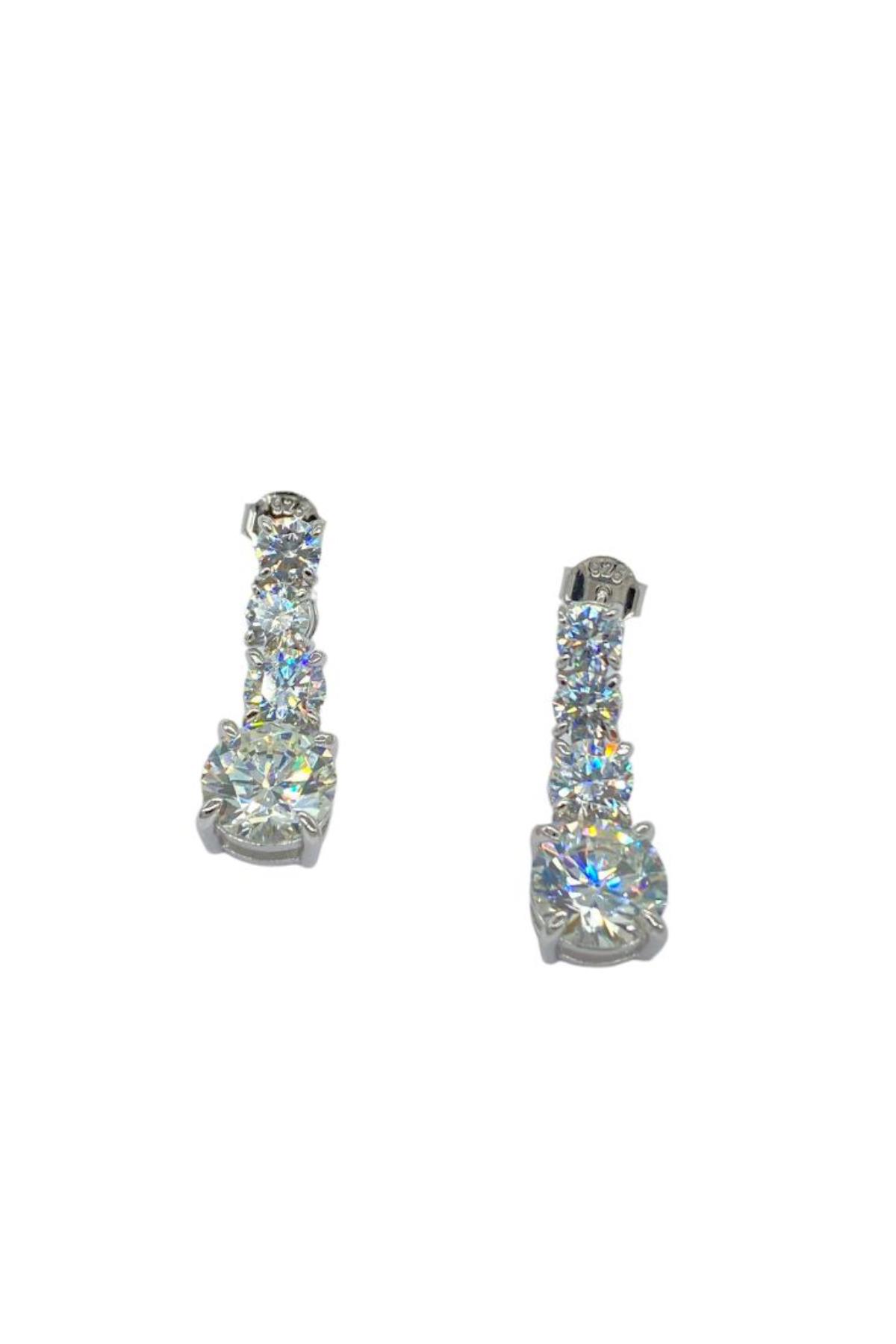 İthal Vip Seri Mozanite Froty Küpe