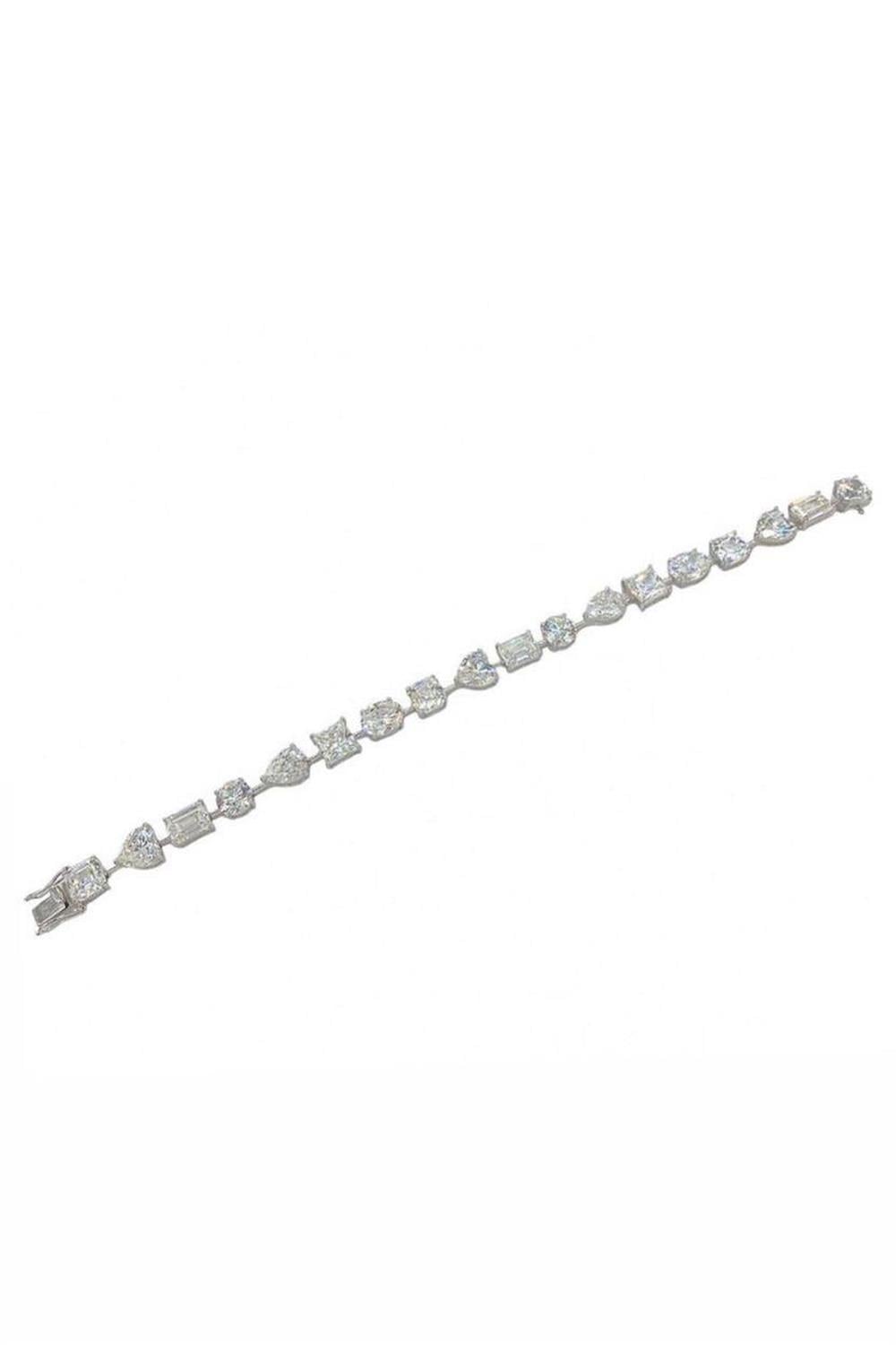 İthal Vip Seri Mozanite Heart Quare Bileklik