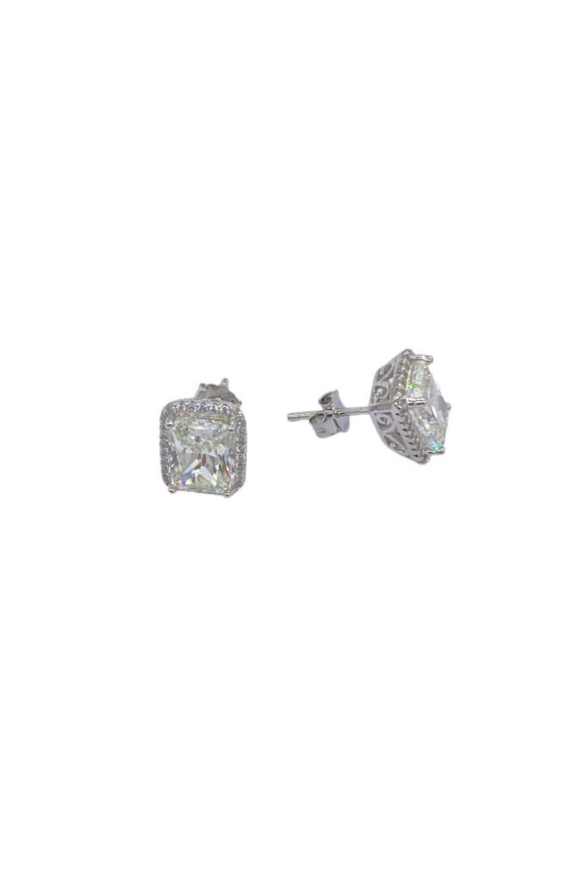 İthal Vip Seri Mozanite Qare Küpe