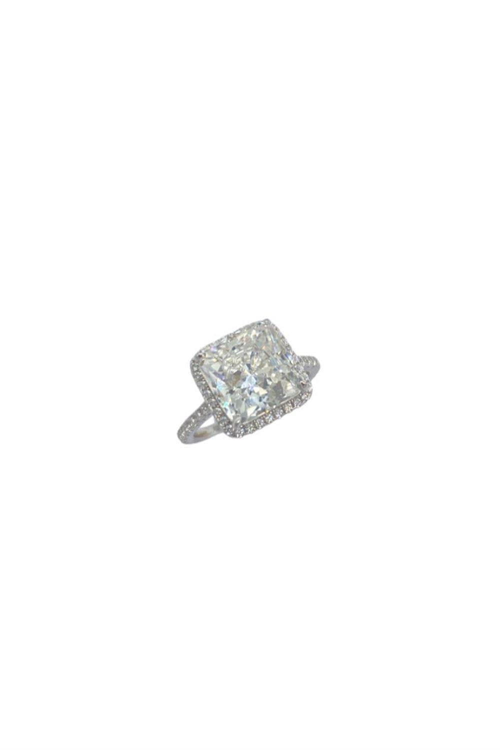 İthal Vip Seri Mozanite Taşlı Quare Yüzük