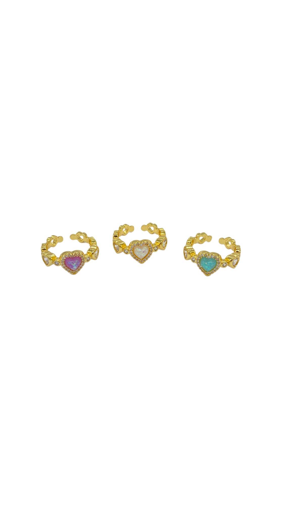 Opal Heart Yüzük