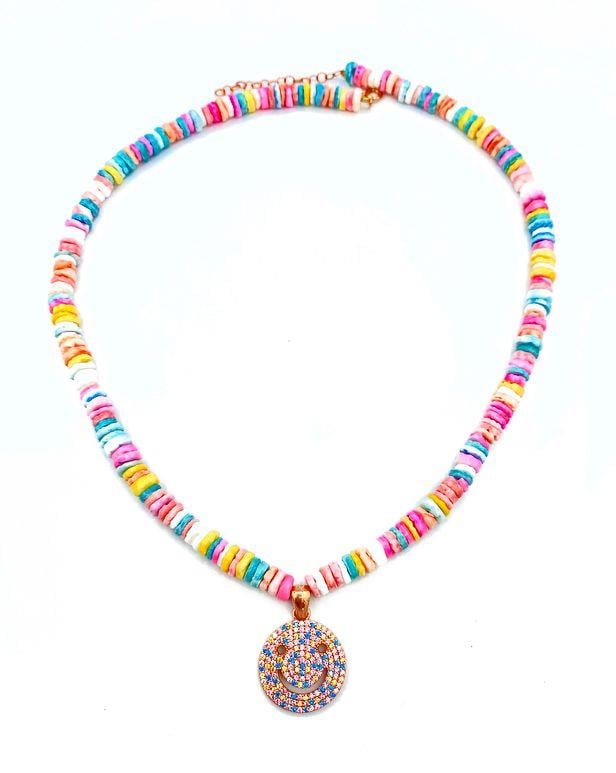 Rainbow Shell Smile Kolye