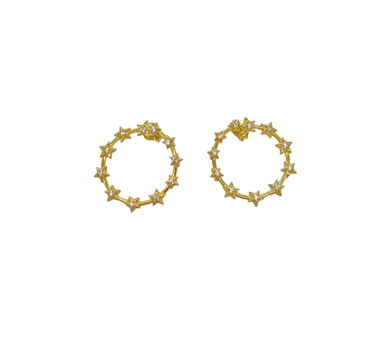 Sıralı Star Çember Küpe