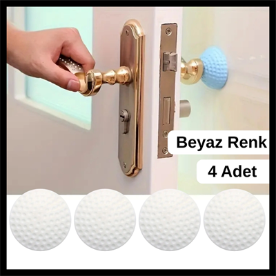 Çok Amaçlı Silikon Kapı Duvar Koruyucu Tampon – 4lü Paket | Yapışkanlı Darbe Önleyici
