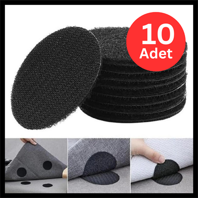 Halı Sabitleme Bandı 10lu Set | Kaymaz Halı Tutucu Güçlü Yapışkanlı