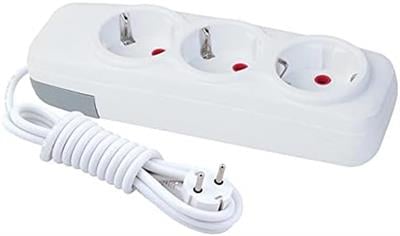 Grup Priz 3 Lü 5 Metre Topraklı Çocuk Korumalı, Beyaz
