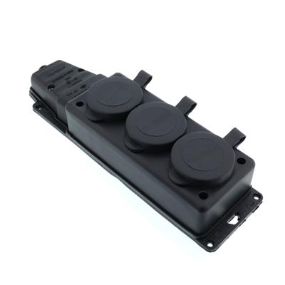 Kauçuk 1x16a Monofaze 3’lü Grup Priz Çoklu Priz