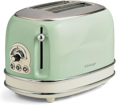 Ariete Vintage Ekmek Kızartma Makinesi - 2 Dilim, Yeşil - Kutu Hasarlı