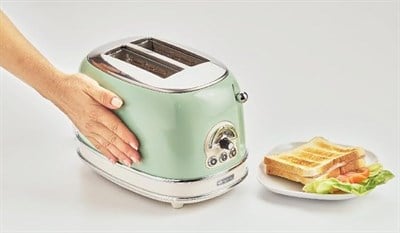 Ariete Vintage Ekmek Kızartma Makinesi - 2 Dilim, Yeşil - Kutu Hasarlı