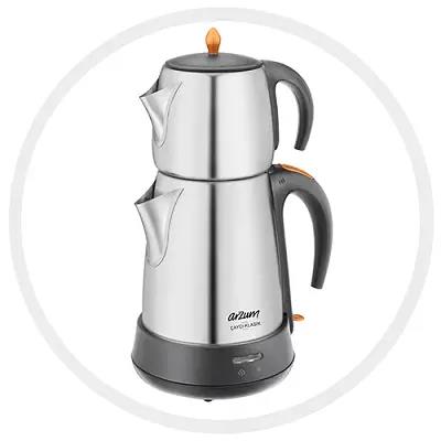Arzum AR3019 Çaycı Klasik 1650 W Çelik Çay Makinesi