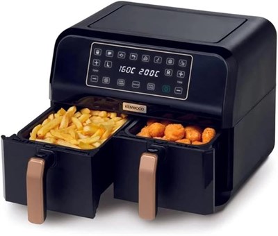Kenwood HFP70.000BK Dual Air Fryer BK Copper - Kutu Hasarlı