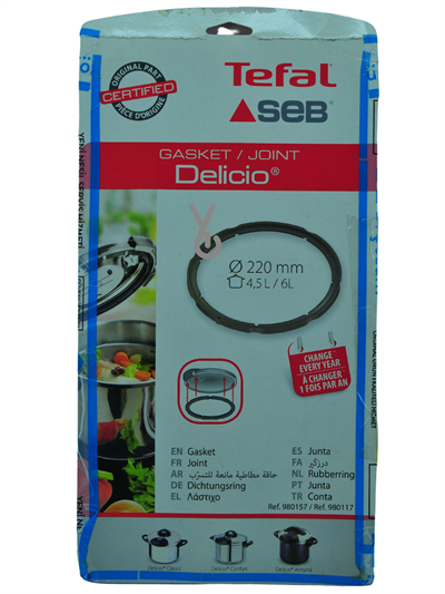 Tefal Delicio Kapak Lastiği 4,5L, 6L, 220mm