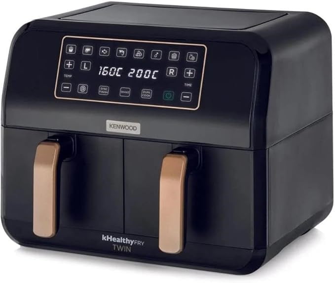 Kenwood HFP70.000BK Dual Air Fryer BK Copper - Kutu Hasarlı