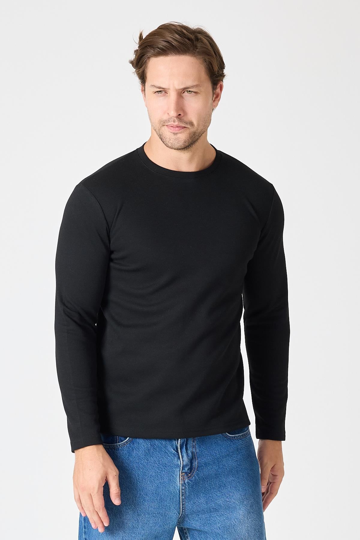 Bisiklet Yaka Slim Fit Sweatshirt