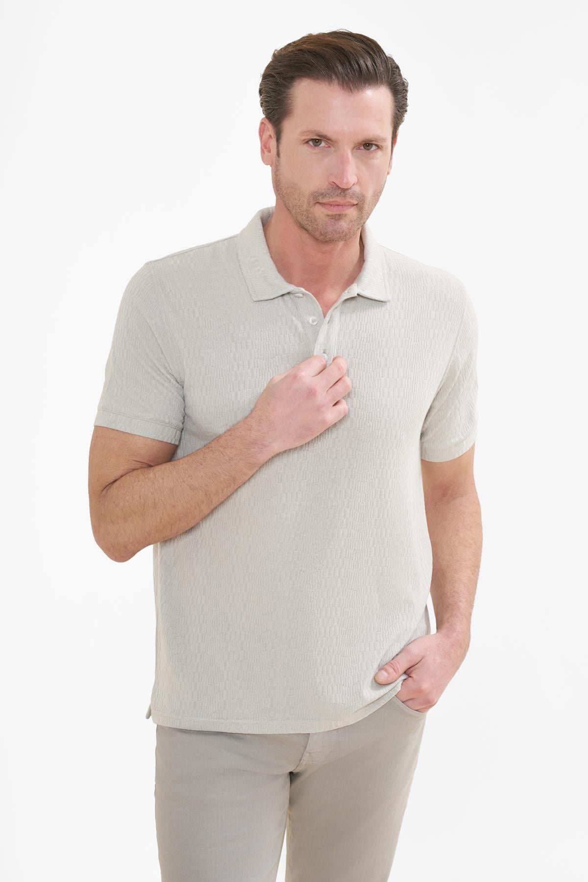İntersivin  Polo Yaka Gri Tshirt - SD-05