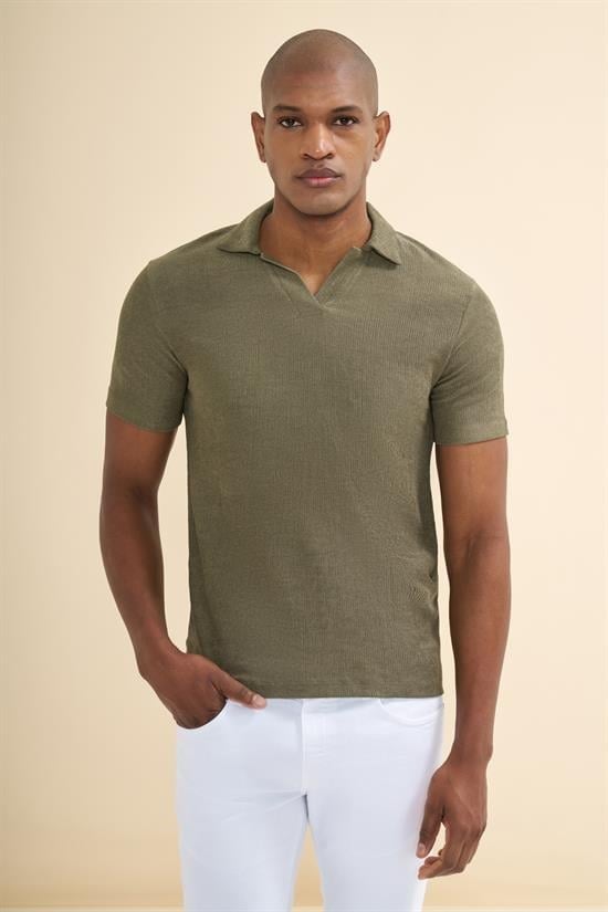 İntersivin  Polo Yaka Haki T-Shirt  / BSVŞ-01