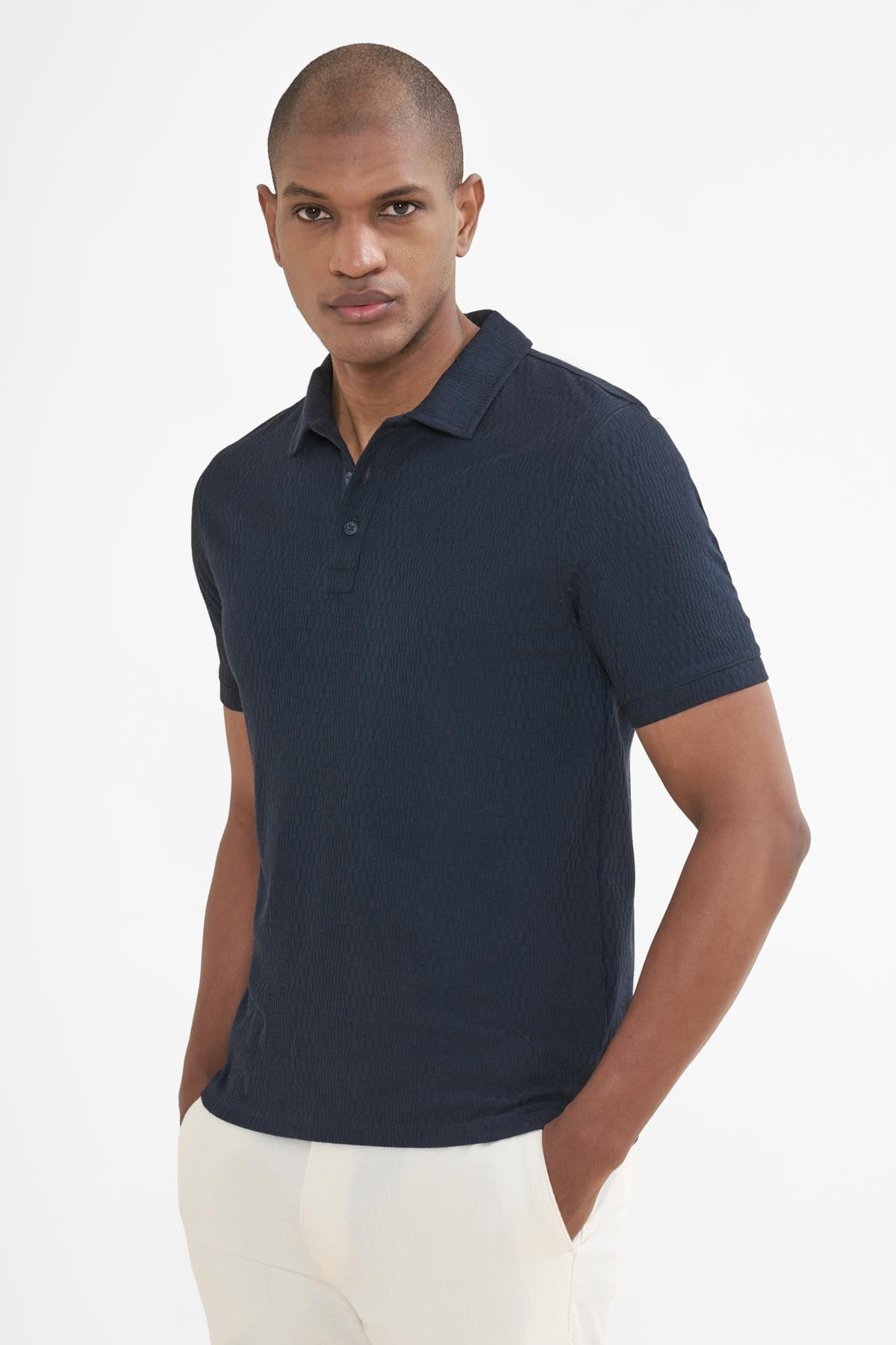 İntersivin  Polo Yaka Lacivert Tshirt - SD-05