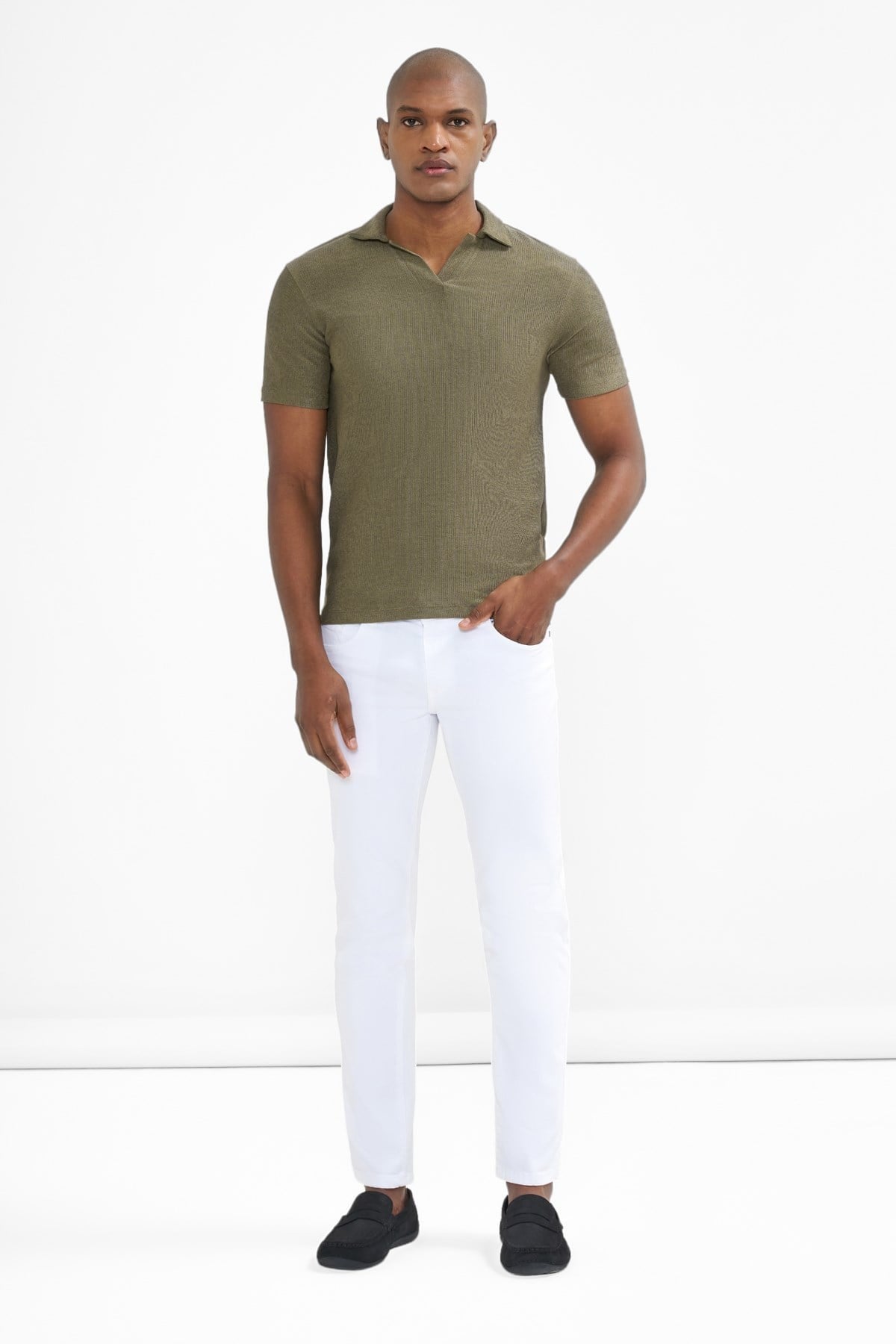 İntersivin Polo Yaka Haki Tshirt - SVŞ-01