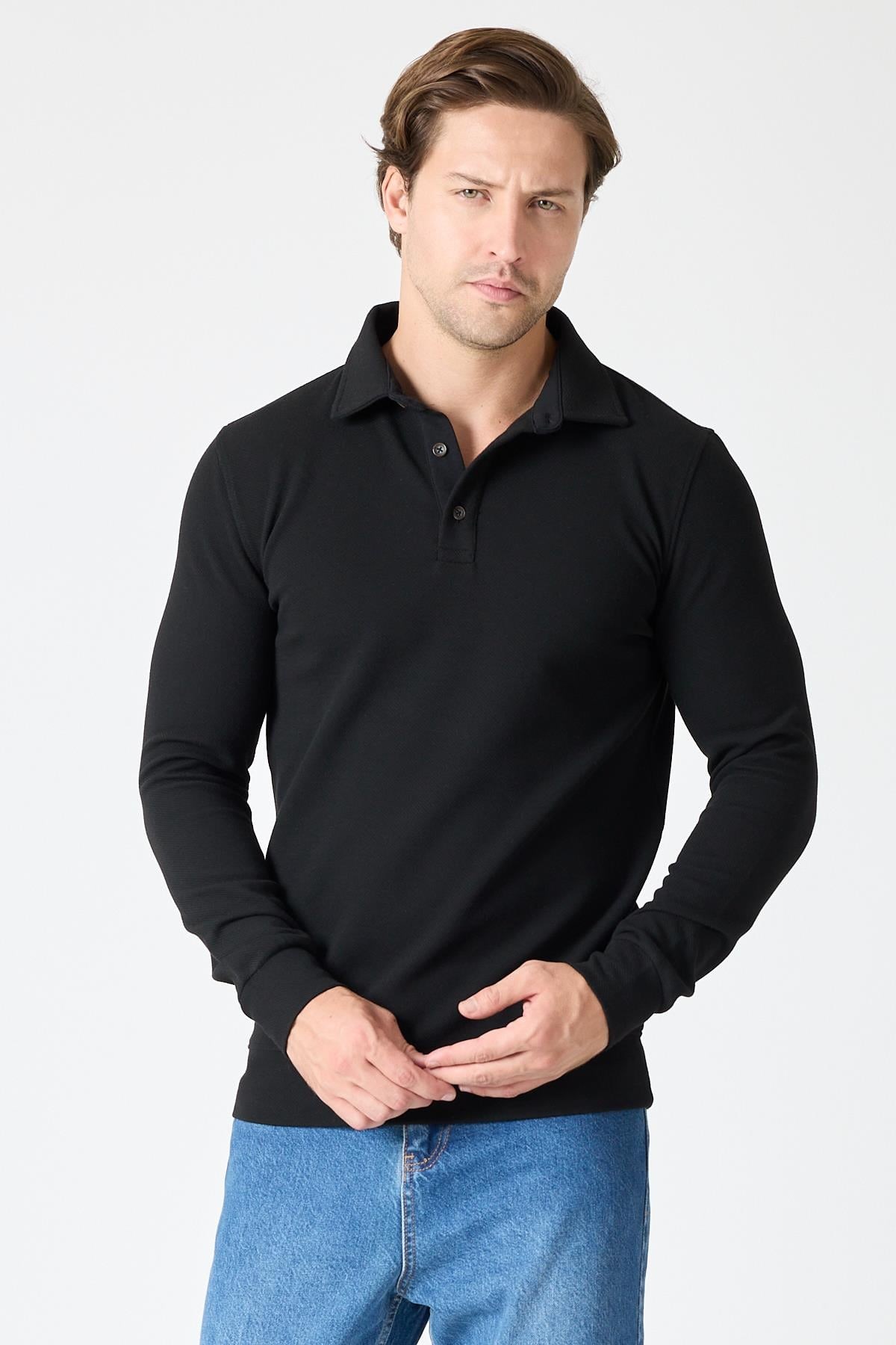 Polo Yaka Sweatshirt