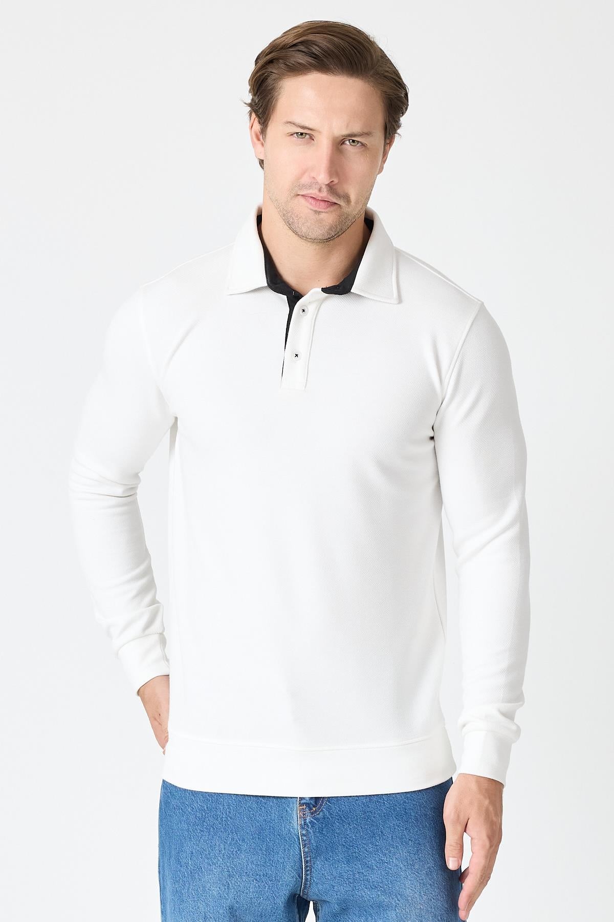 Polo Yaka Sweatshirt