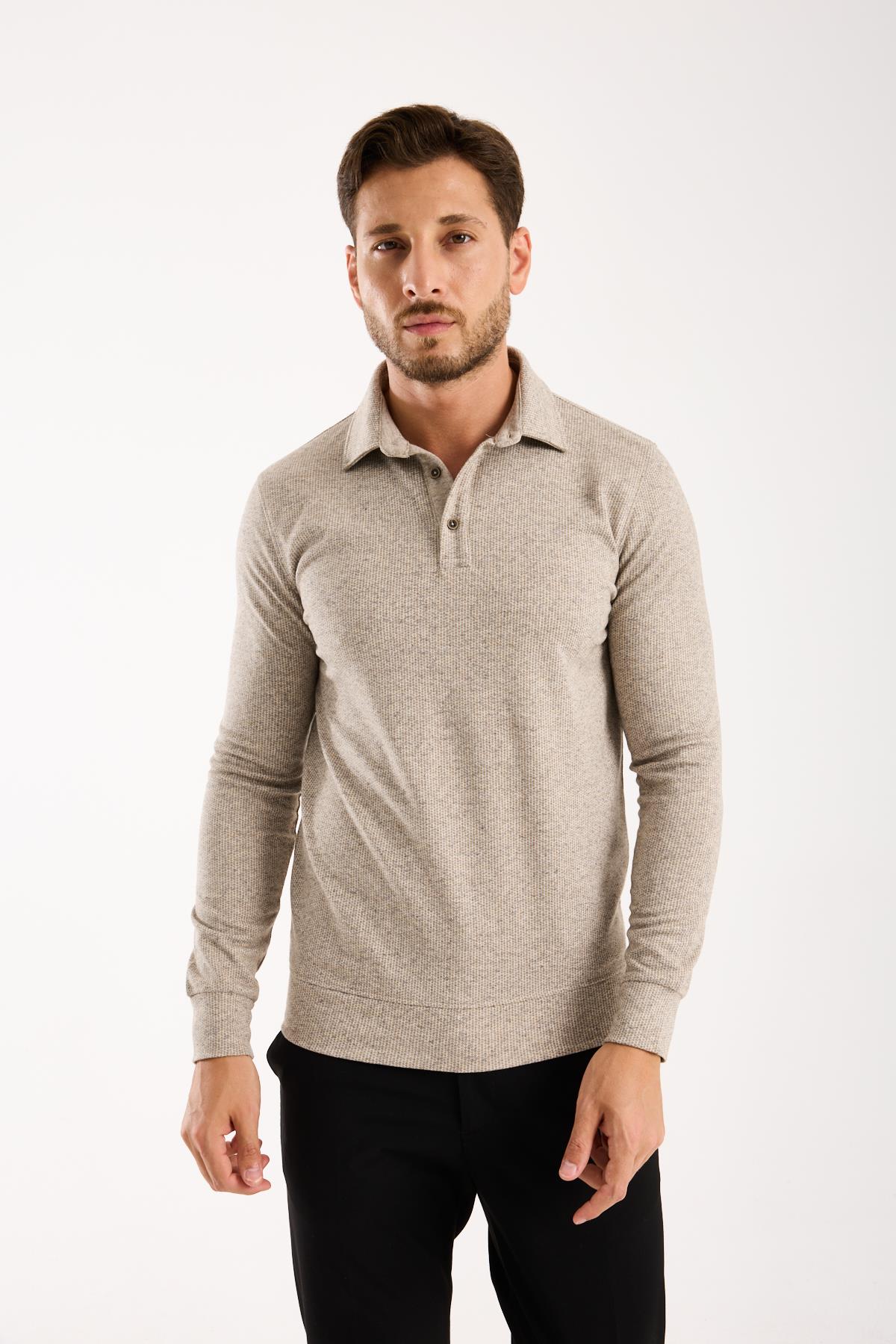 PECR-02 Polo Yaka Sweat- Toprak