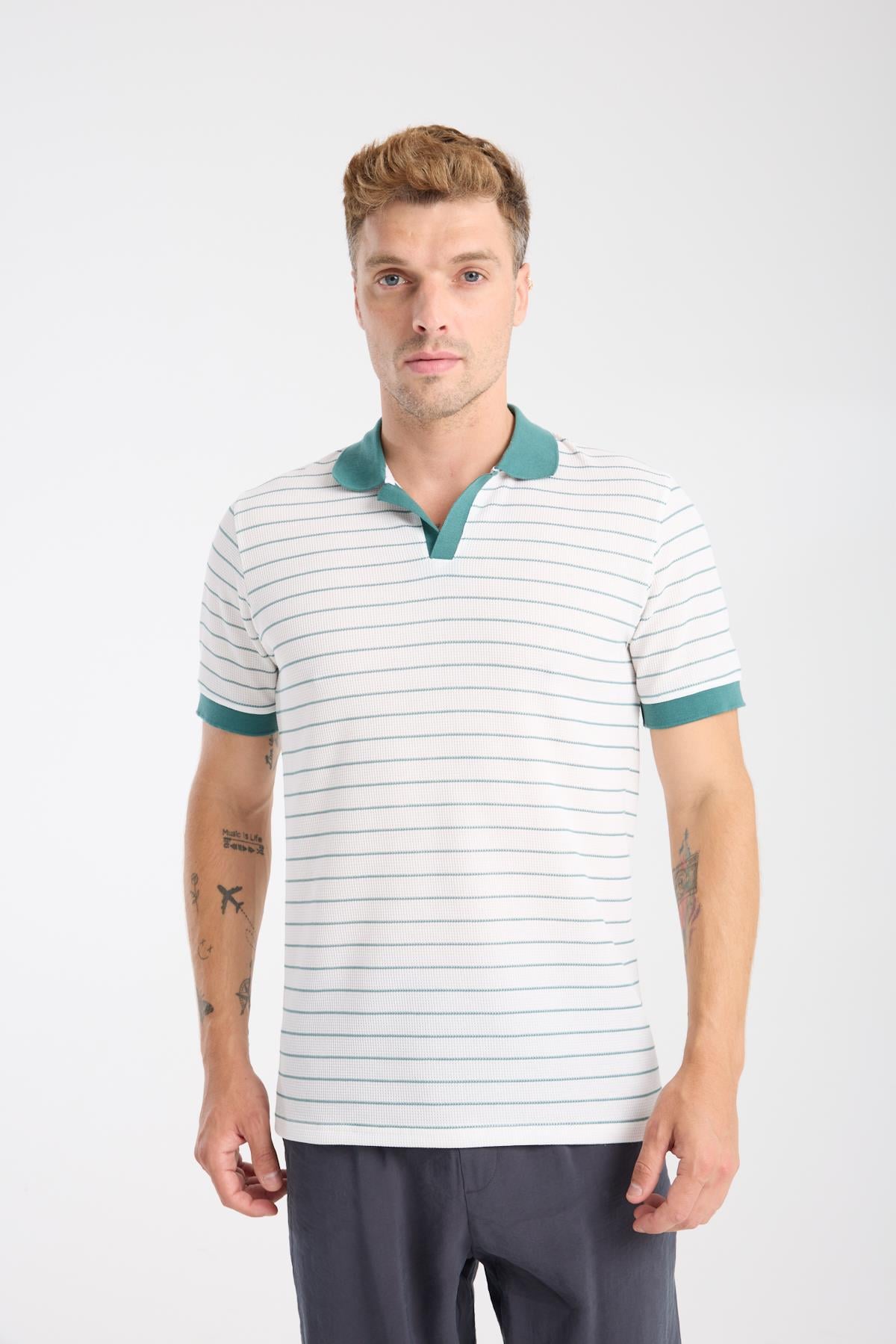 SVŞ-02 Polo Yaka T-Shirt - Petrol