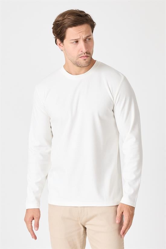 Bisiklet Yaka Basic Sweatshirt