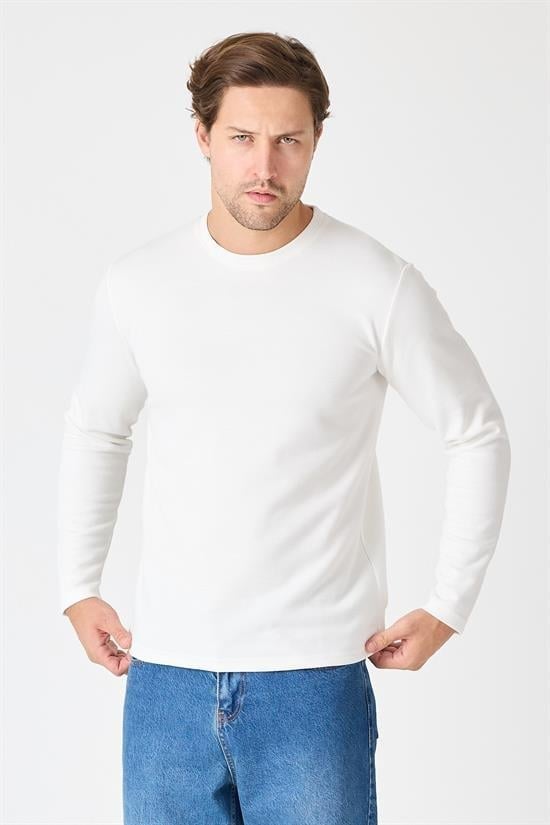 Bisiklet Yaka Slim Fit Sweatshirt