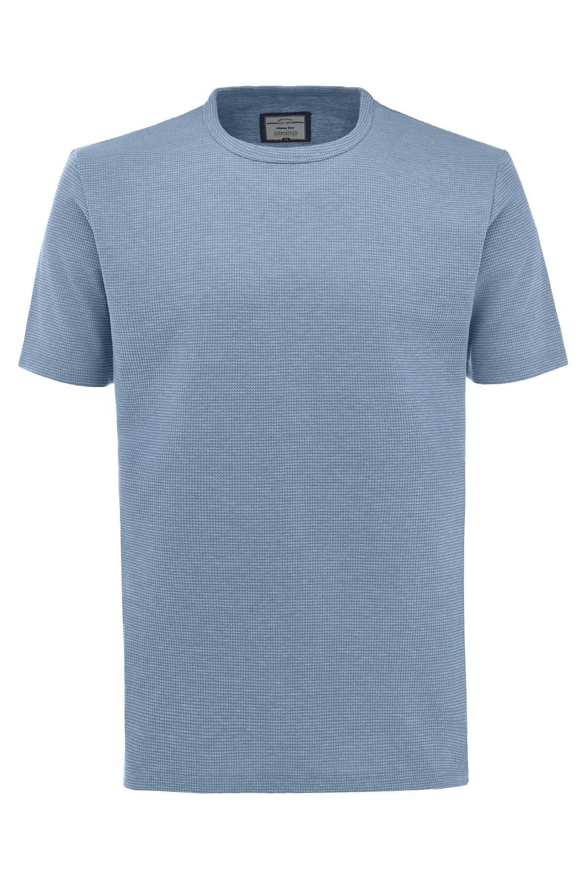 BRŞ-02 Bisiklet Yaka T-Shirt - Açık Mavi