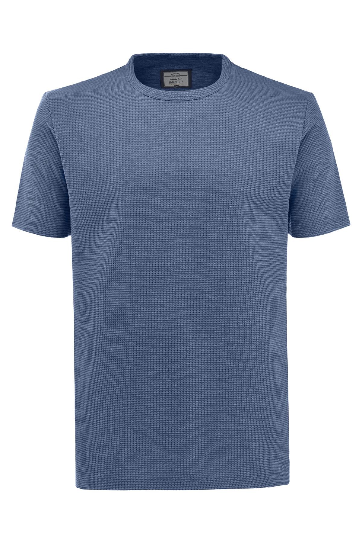 BRŞ-02 Bisiklet Yaka T-Shirt - İndigo