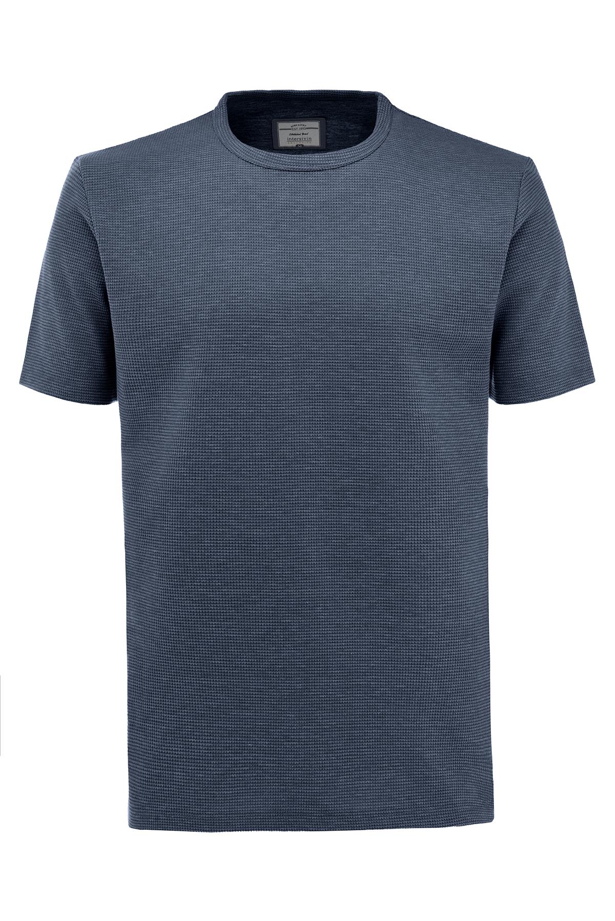 BRŞ-02 Bisiklet Yaka T-Shirt -Mavi 