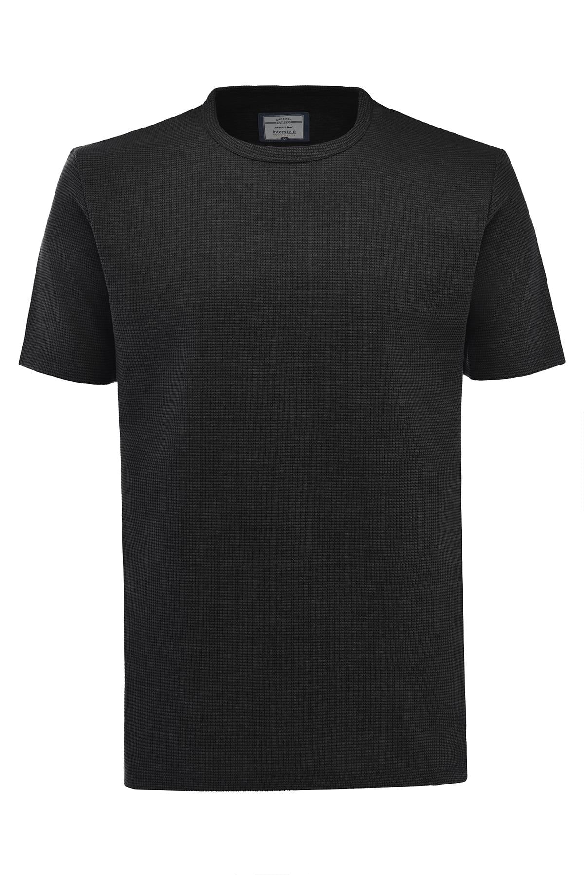 BRŞ-02 Bisiklet Yaka T-Shirt -Siyah