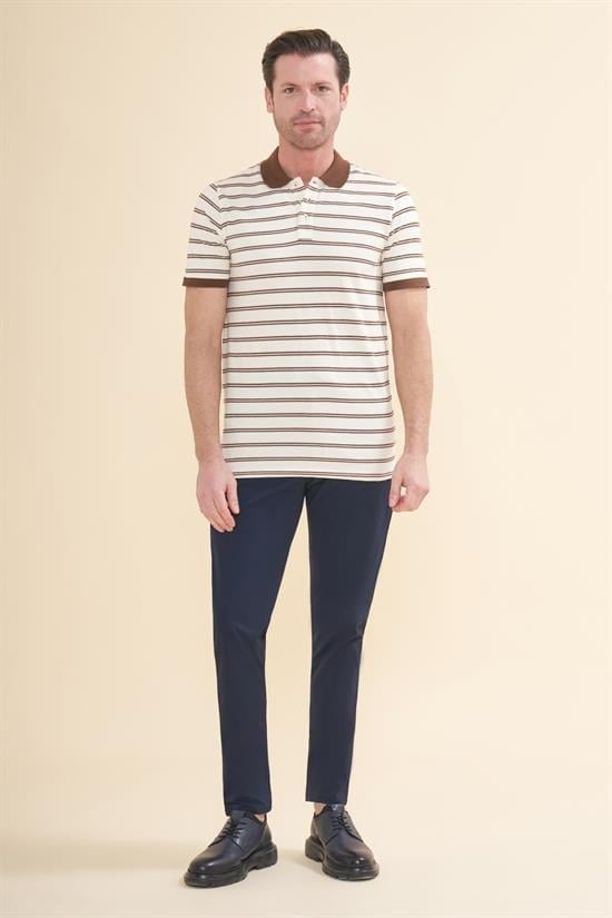 İntersivin  Polo Yaka Kahverengi Tshirt - SD-10