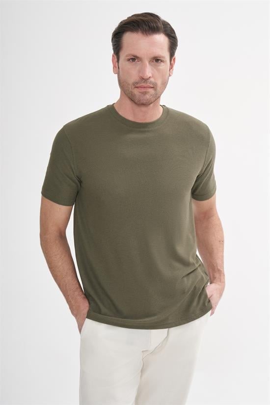İntersivin Bisiklet Yaka Haki Tshirt - BRŞ-04