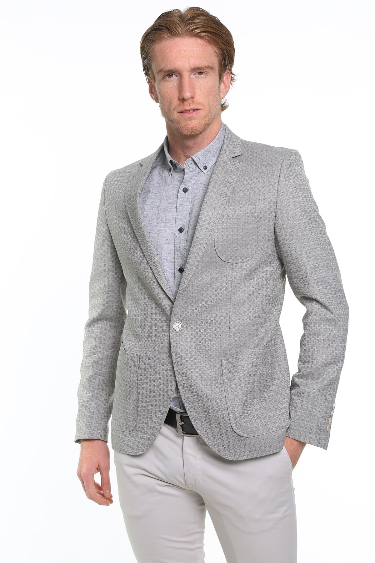 İntersivin Erkek Toprak 6 Drop Erkek Blazer Tek Ceket