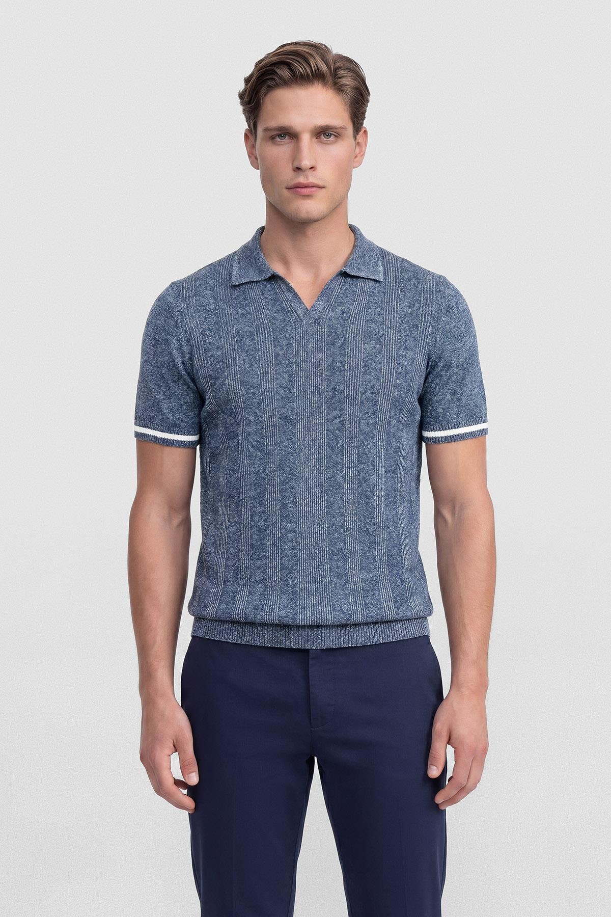 İntersivin Lacivert Polo Yaka T-shirt - CY-1913