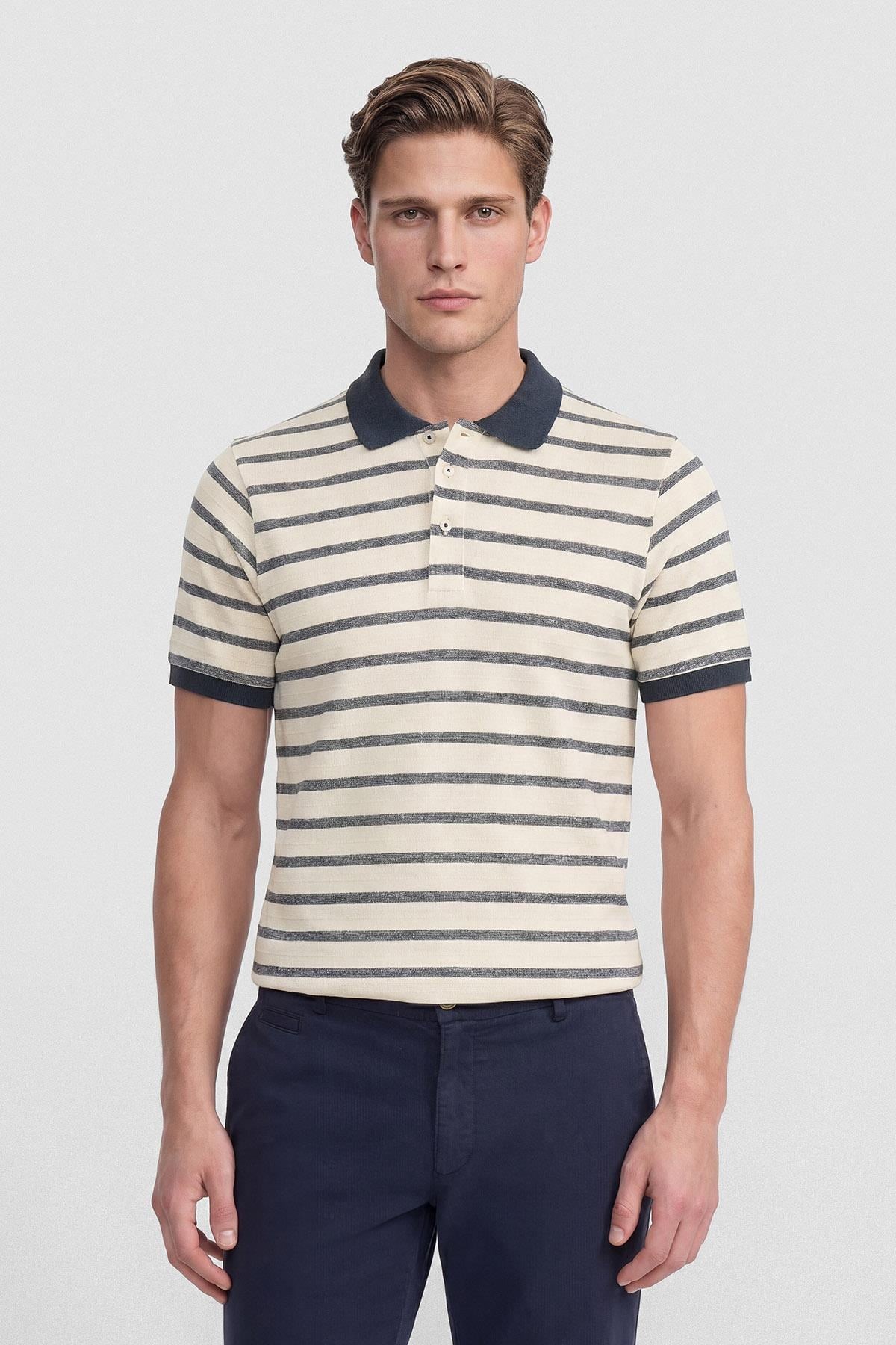 İntersivin Polo Yaka İndigo T-shirt - SD-08
