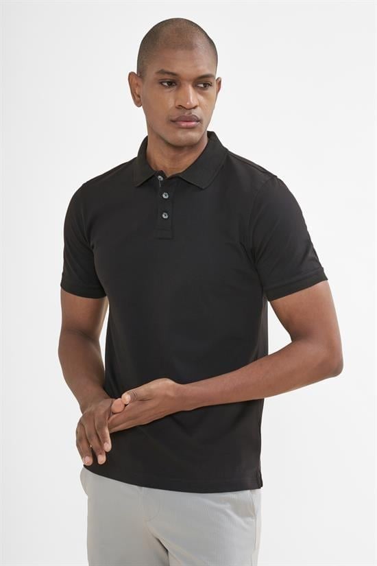 İntersivin Polo Yaka Siyah Tshirt - SD-01