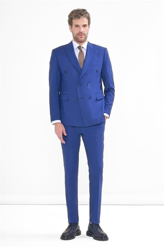 İntersivin Saks Takım Elbise - 801K-04