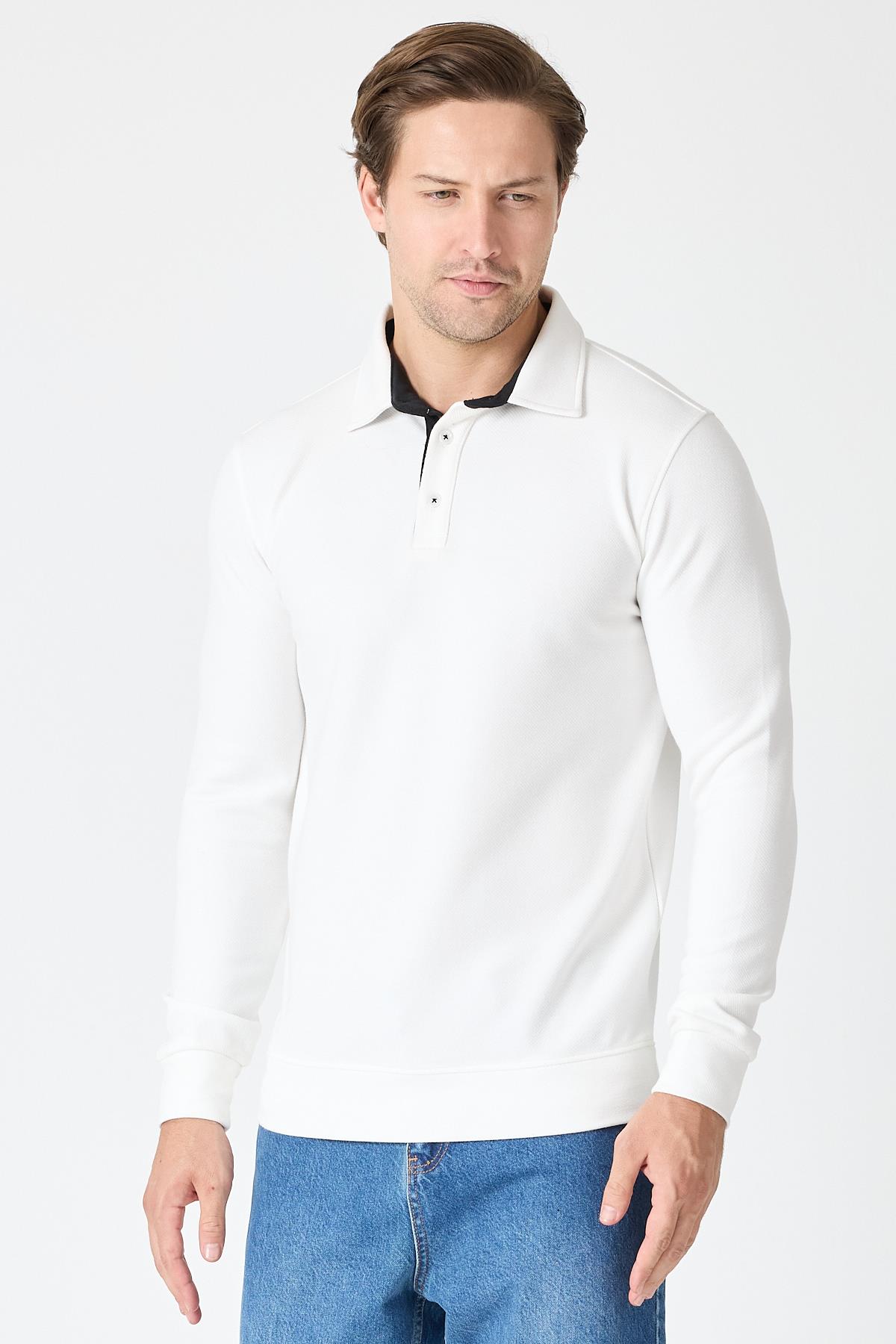 PECR-01 Polo Yaka Sweat- Siyah