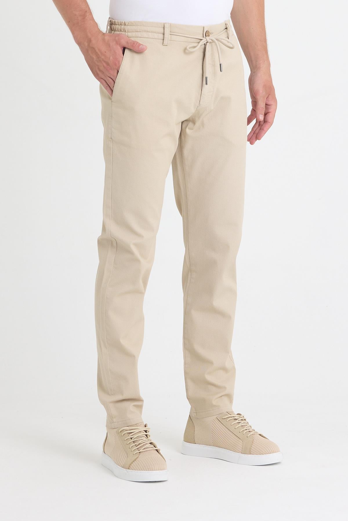 PLTF-07 Slim  Fit Pamuklu Pantolon - Bej