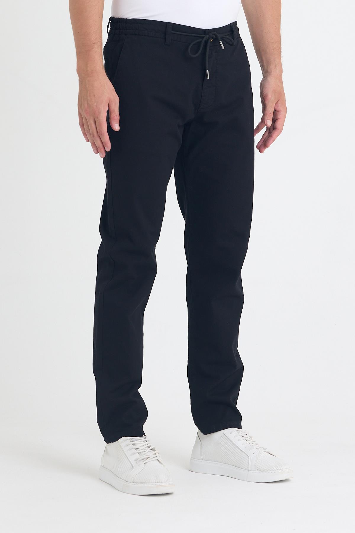 PLTF-07 Slim  Fit Pamuklu Pantolon - Siyah