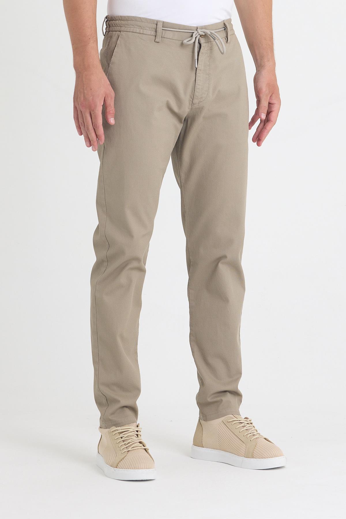 PLTF-07 Slim  Fit Pamuklu Pantolon - Toprak