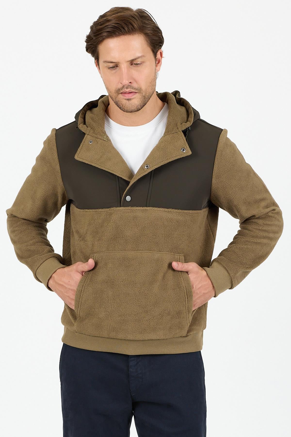 PSK-03 Cepli Cıt Cıtlı Sweatshirt- Haki