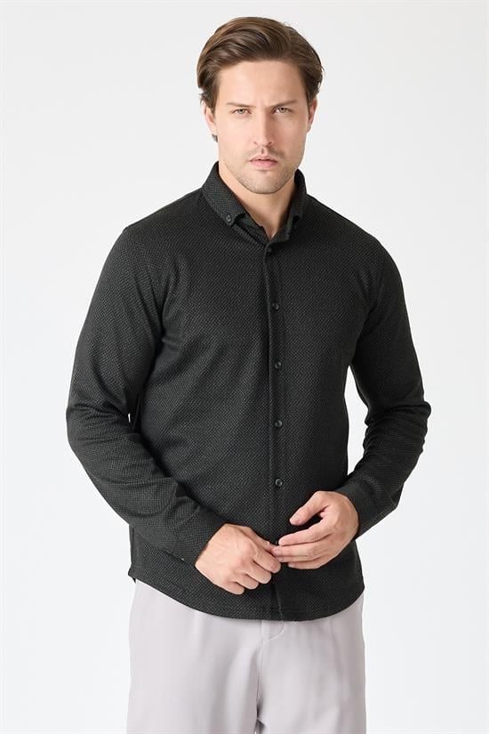 Slim Fit Likralı Gömlek