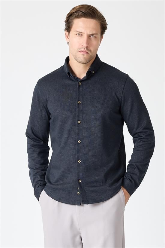 Slim Fit Likralı Gömlek