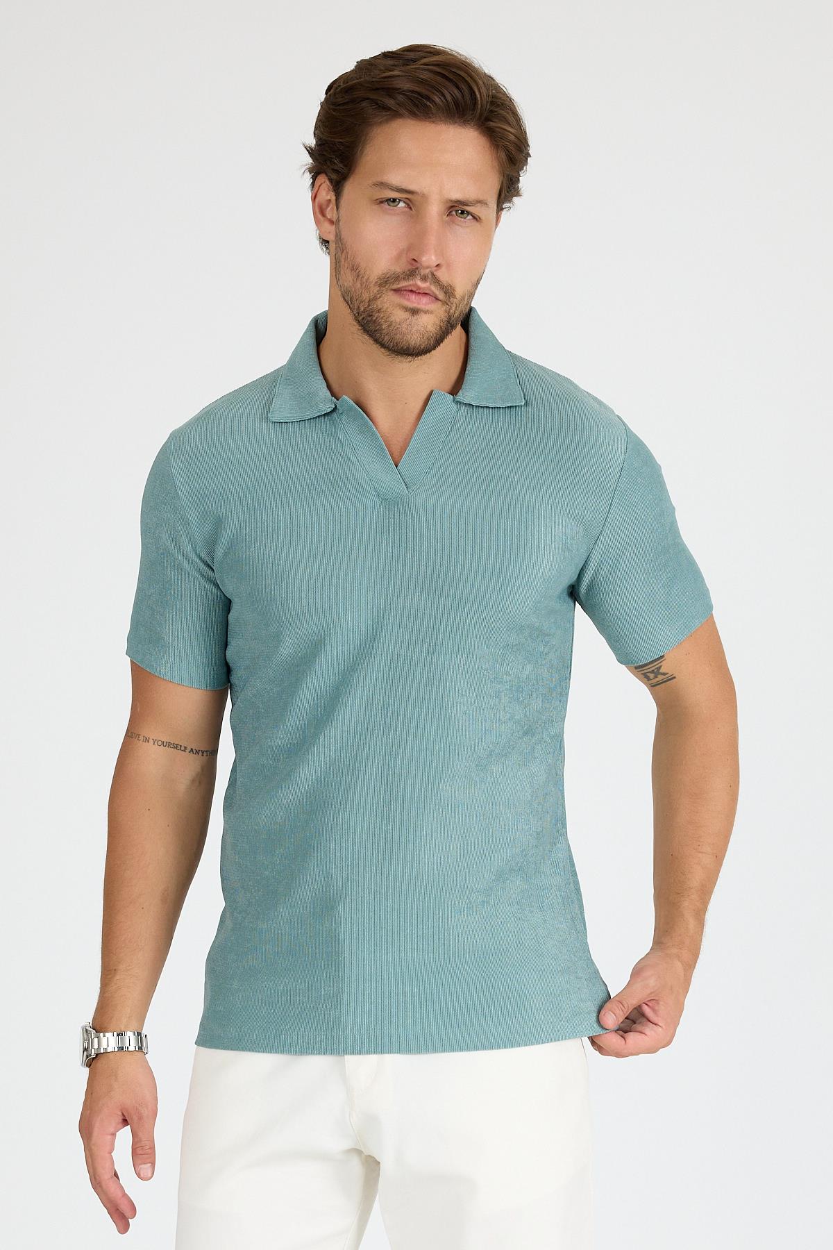 SVŞ-01 Polo Yaka T-Shirt - Çağla