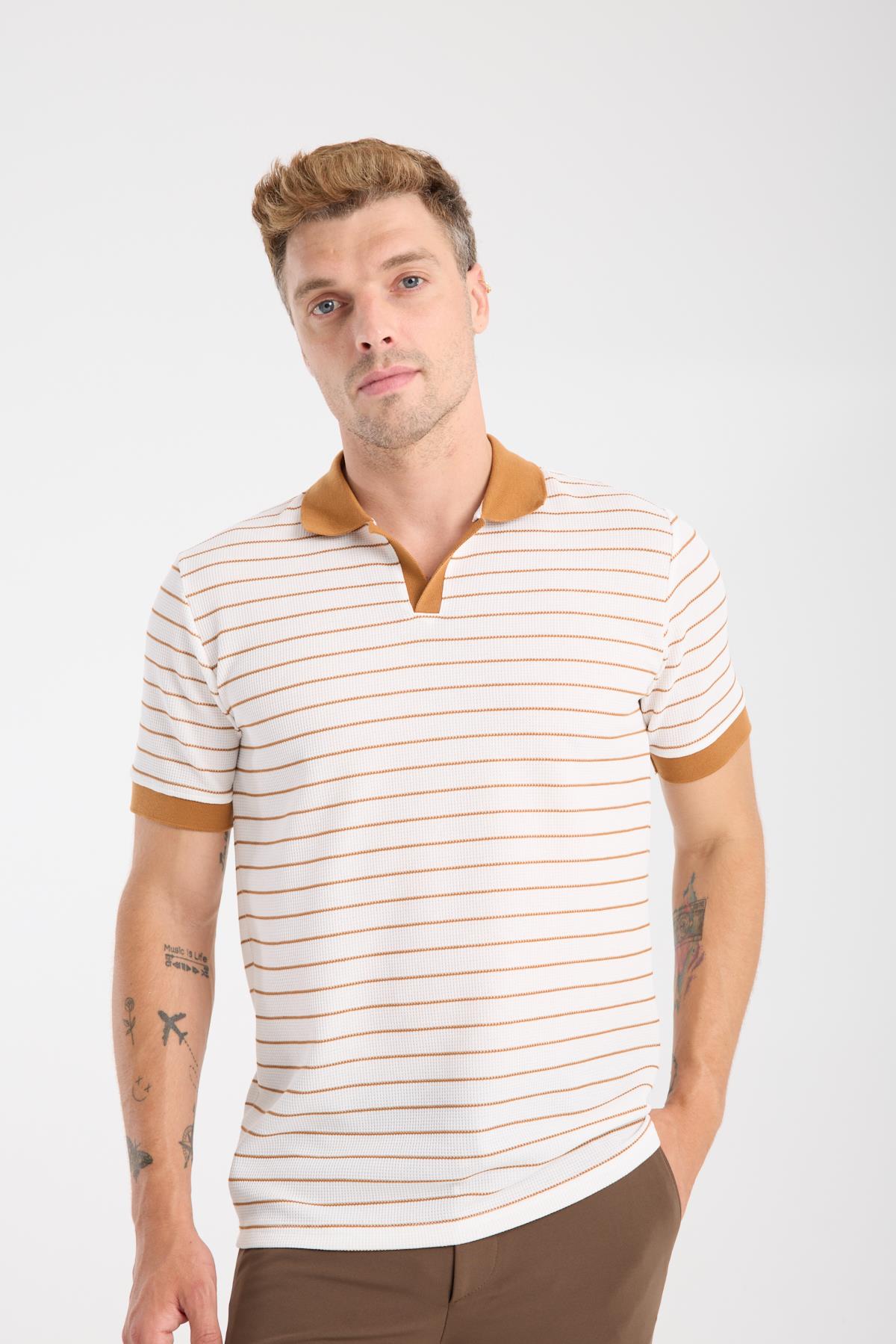SVŞ-02 Polo Yaka T-Shirt - Hardal